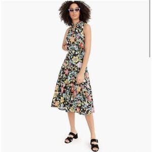 J. Crew Liberty Fabric Floral Skirt Set Blouse Midi Skirt Pavilion Size 10/12